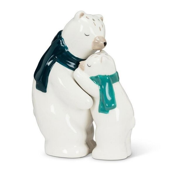Hugging Polar Bear Ceramic Salt & Pepper Shakers - Picture 2 of 7